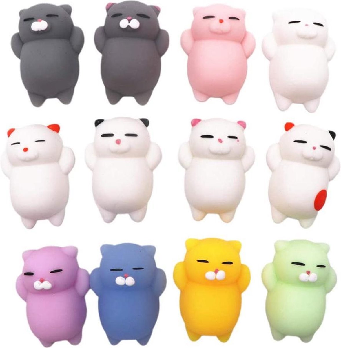 Mochi Squishy - 5x stuks | Squeezei -   Toy - Pop It - Simple Dimple - Knijp poppetje - Mesh and Marble - Mochies